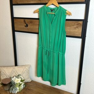 Women’s Hilary Radley Green lined drawstring dress - size 6